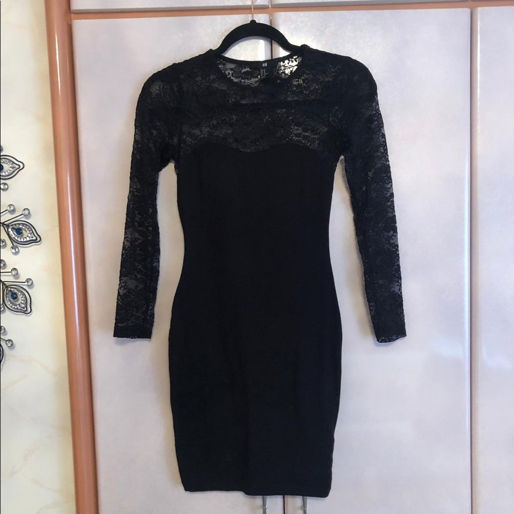 Lace black dress